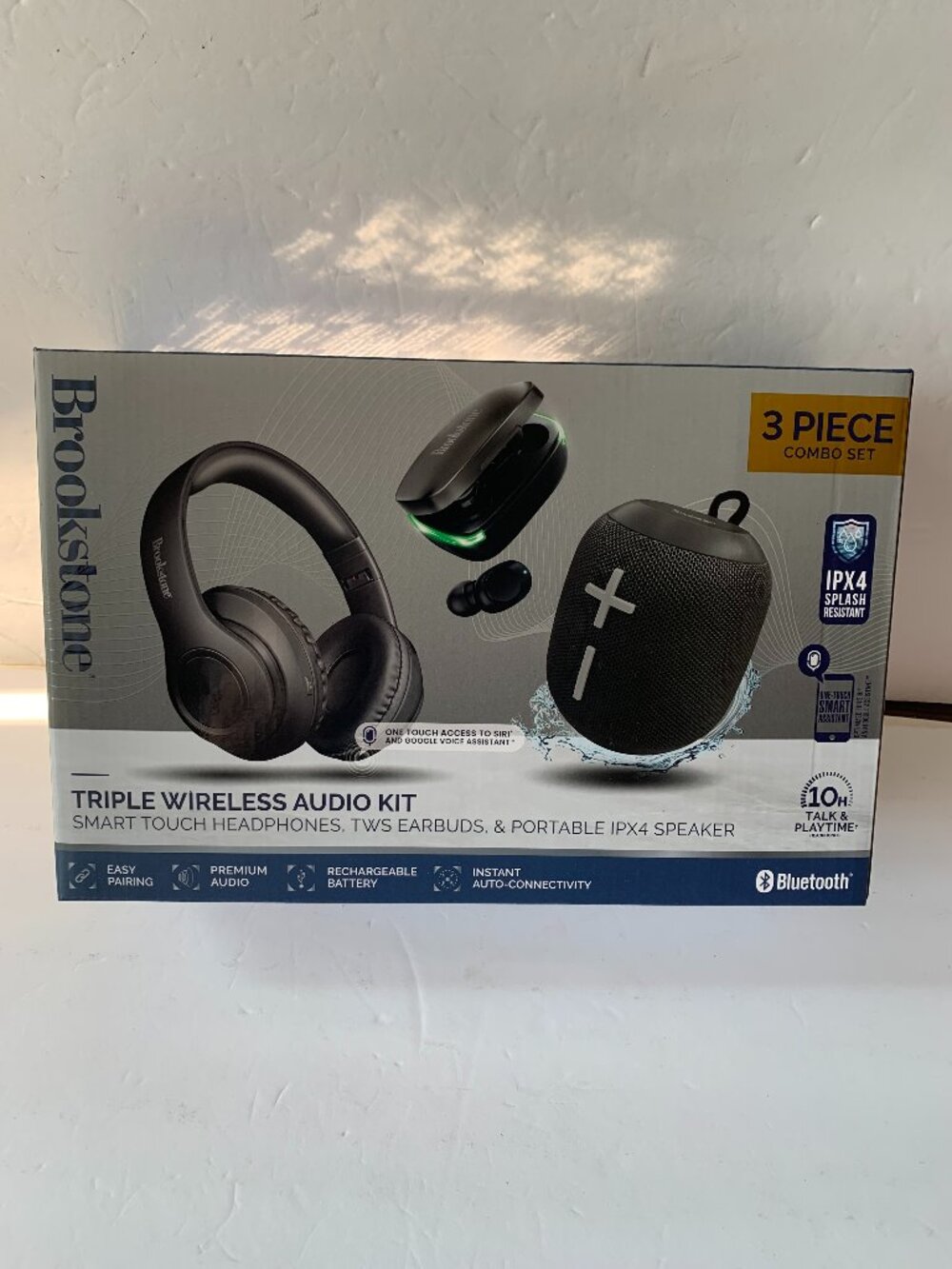 The Brookstone Triple Wireless Audio Kit 3 Piece Combo Set NEW